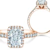Diamantring Radiant Halo Pavé