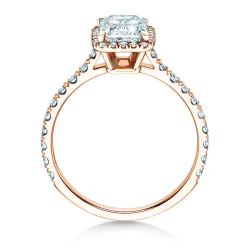 Diamantring Radiant Halo Pavé