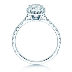 Diamantring Radiant Halo Pavé