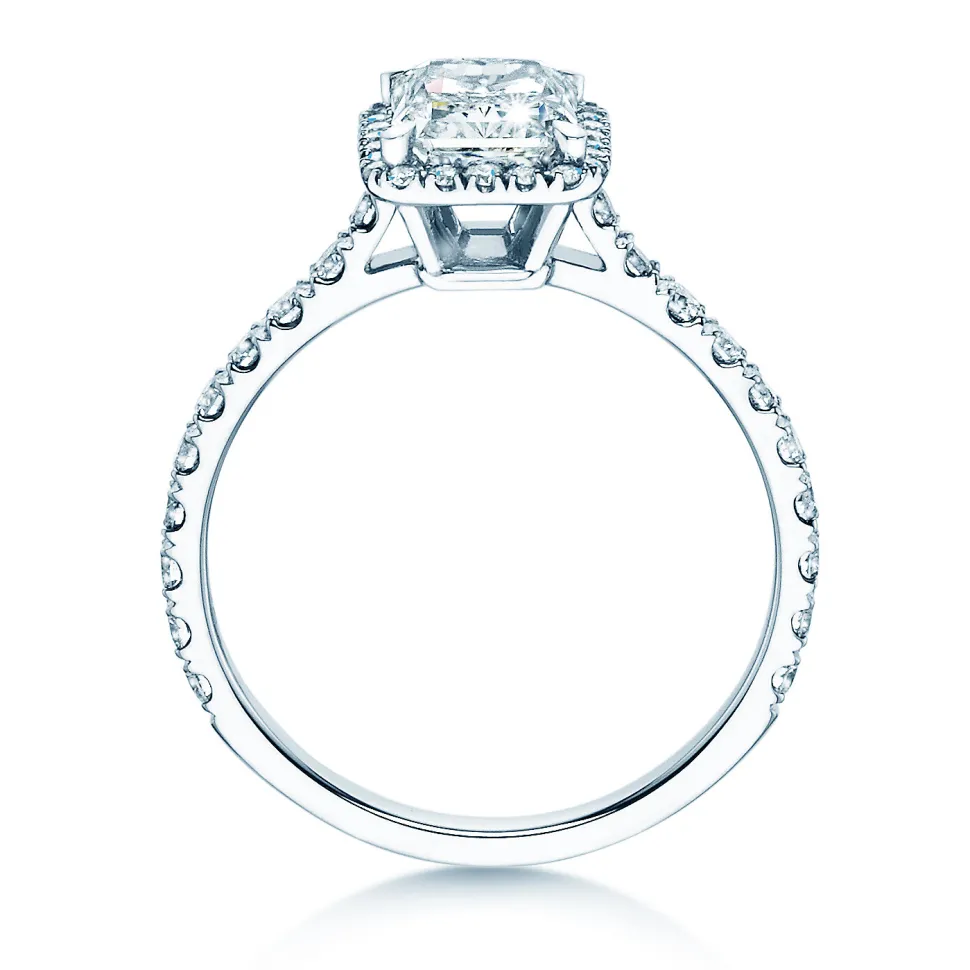 Diamantring Radiant Halo Pavé