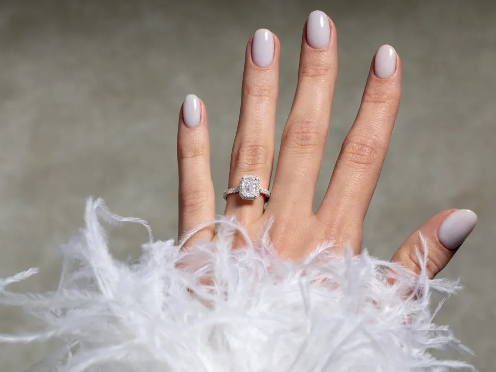 Diamantring Radiant Halo Pavé