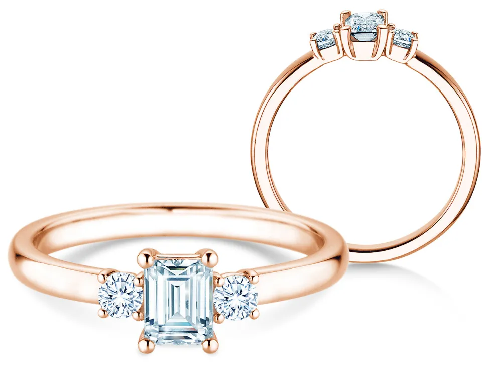 Diamantring Vivid Petite Emerald Cut