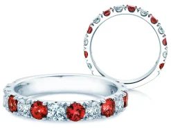 Eternityring Dusk mit Diamant und Farbedelstein