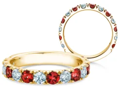 Eternityring Dusk mit Diamant und Farbedelstein