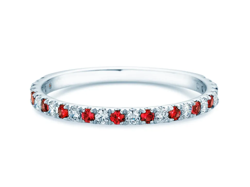 Eternityring Dusk mit Diamant und Farbedelstein