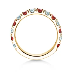 Eternityring Dusk mit Diamant und Farbedelstein