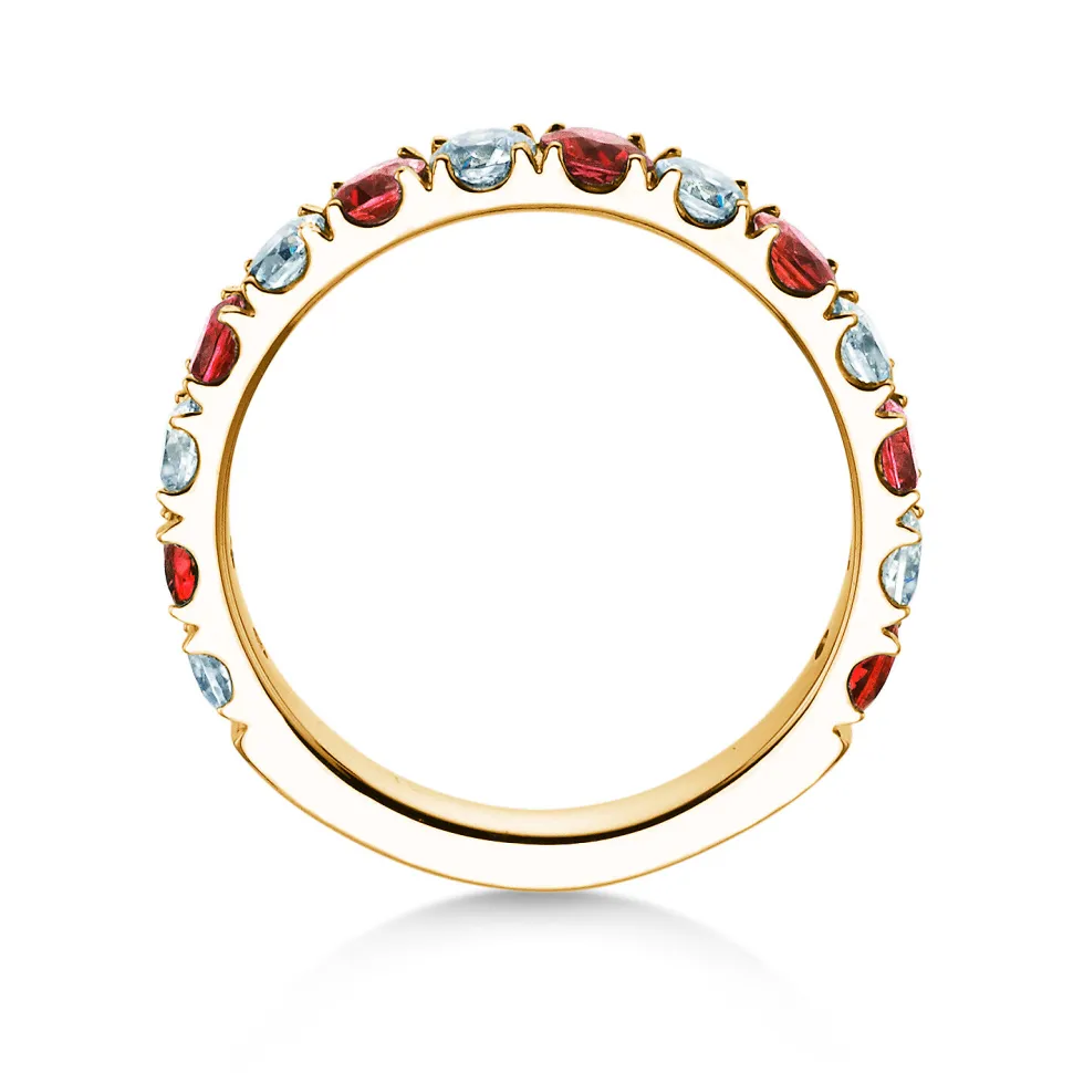 Eternityring Dusk mit Diamant und Farbedelstein