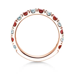 Eternityring Dusk mit Diamant und Farbedelstein