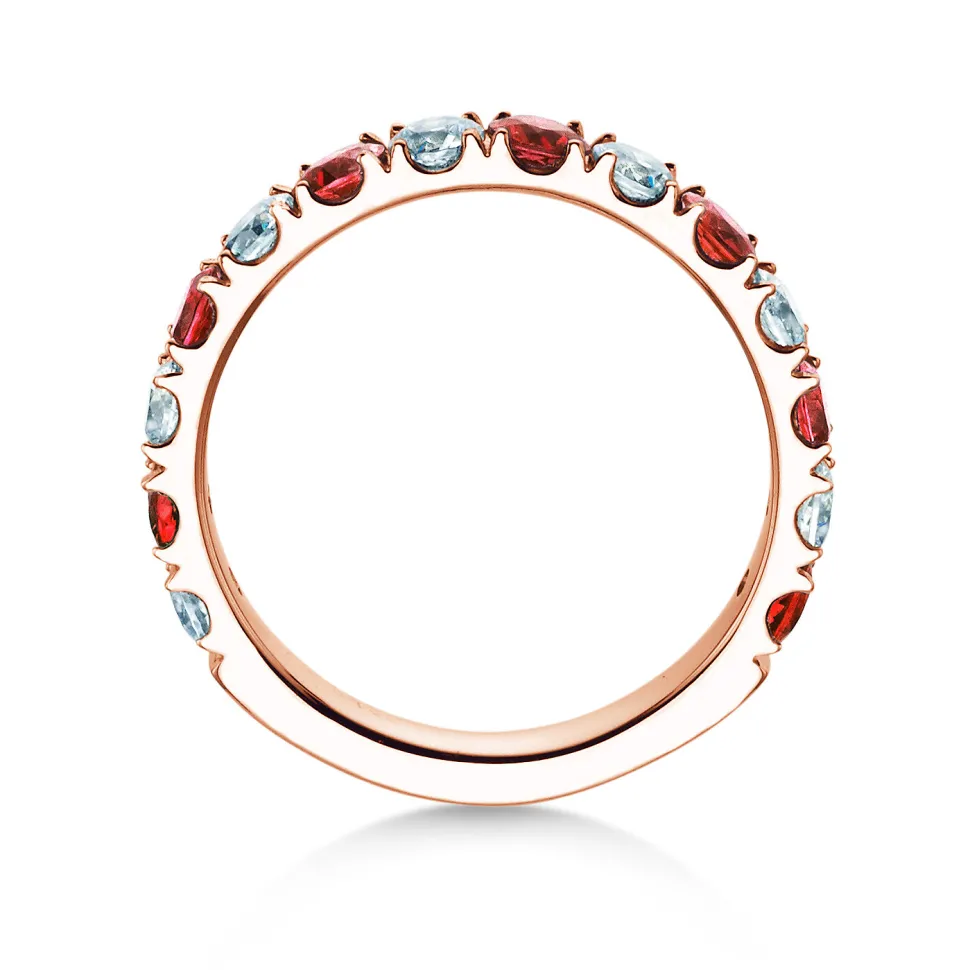 Eternityring Dusk mit Diamant und Farbedelstein