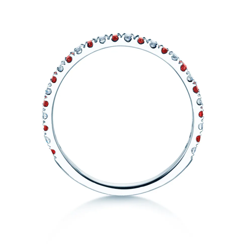 Eternityring Dusk mit Diamant und Farbedelstein