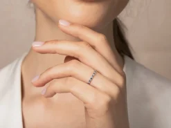 Eternityring Dusk mit Diamant und Farbedelstein