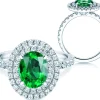 Farbsteinring Double Halo