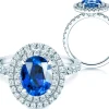 Farbsteinring Double Halo