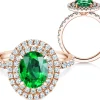 Farbsteinring Double Halo