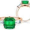 Farbsteinring Emerald Elegance