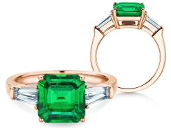 Farbsteinring Emerald Elegance