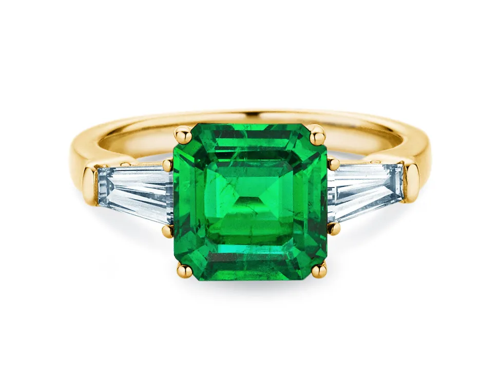 Farbsteinring Emerald Elegance