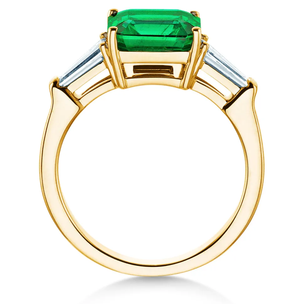 Farbsteinring Emerald Elegance