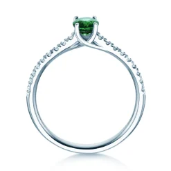 Farbsteinring Glow Pavé