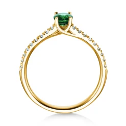 Farbsteinring Glow Pavé