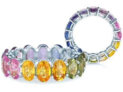 Farbsteinring Rainbow Oval