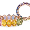 Farbsteinring Rainbow Oval
