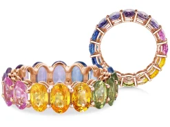 Farbsteinring Rainbow Oval