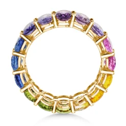 Farbsteinring Rainbow Oval