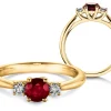 Farbsteinring Shining Ruby