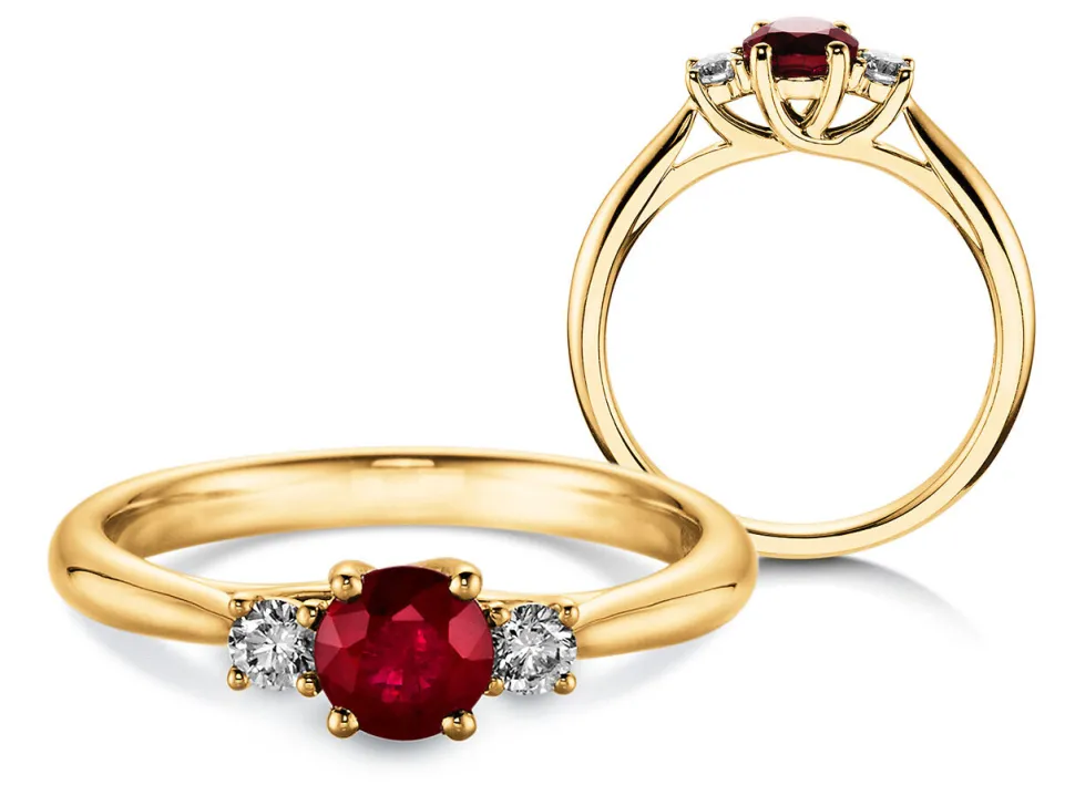 Farbsteinring Shining Ruby