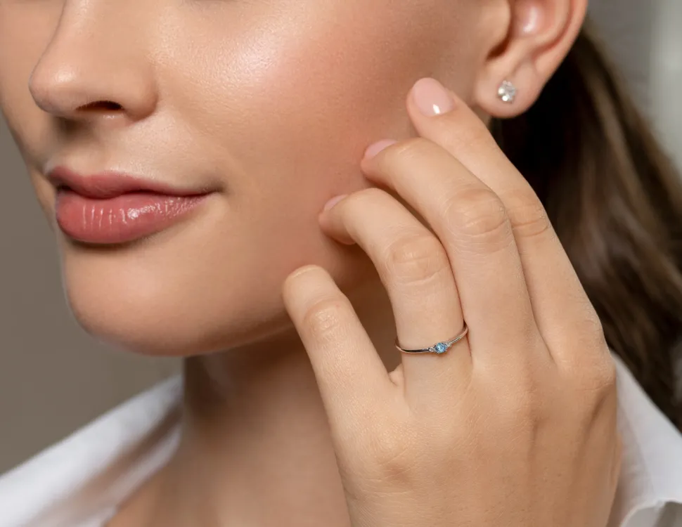 Geburtsstein-Ring Vivid Petite