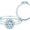 Halo-Diamantring Flower
