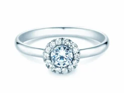 Halo-Diamantring Flower