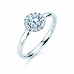 Halo-Diamantring Flower
