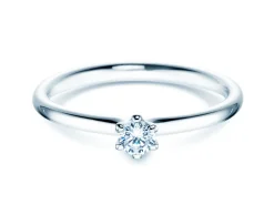Solitärring Classic 6 mit Diamant