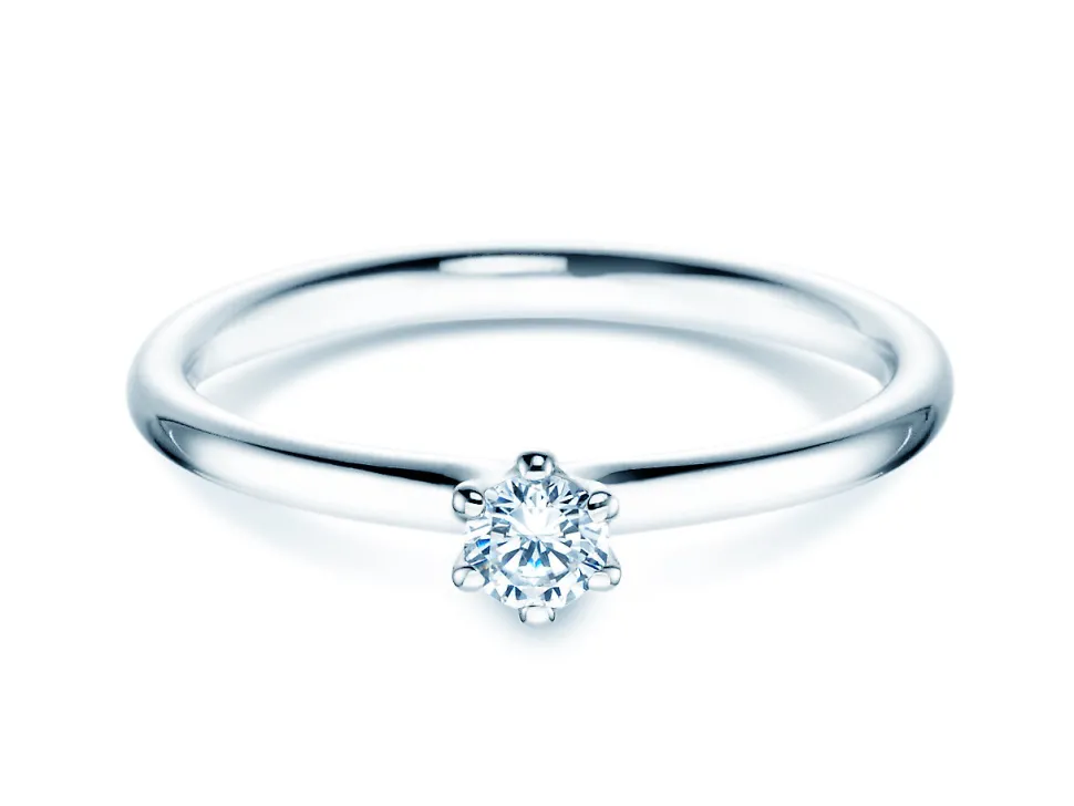 Solitärring Classic 6 mit Diamant