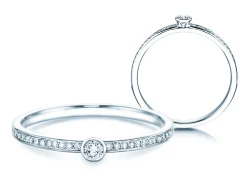Solitärring Eternal Pavé mit Diamanten