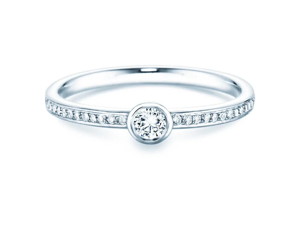 Solitärring Eternal Pavé mit Diamanten