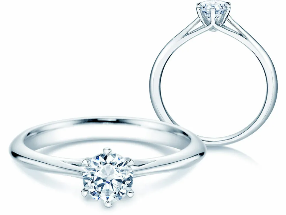 Solitärring Heaven 6 mit Krappenfassung und Labordiamant