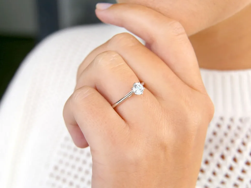 Solitärring Heaven 6 mit Krappenfassung und Labordiamant