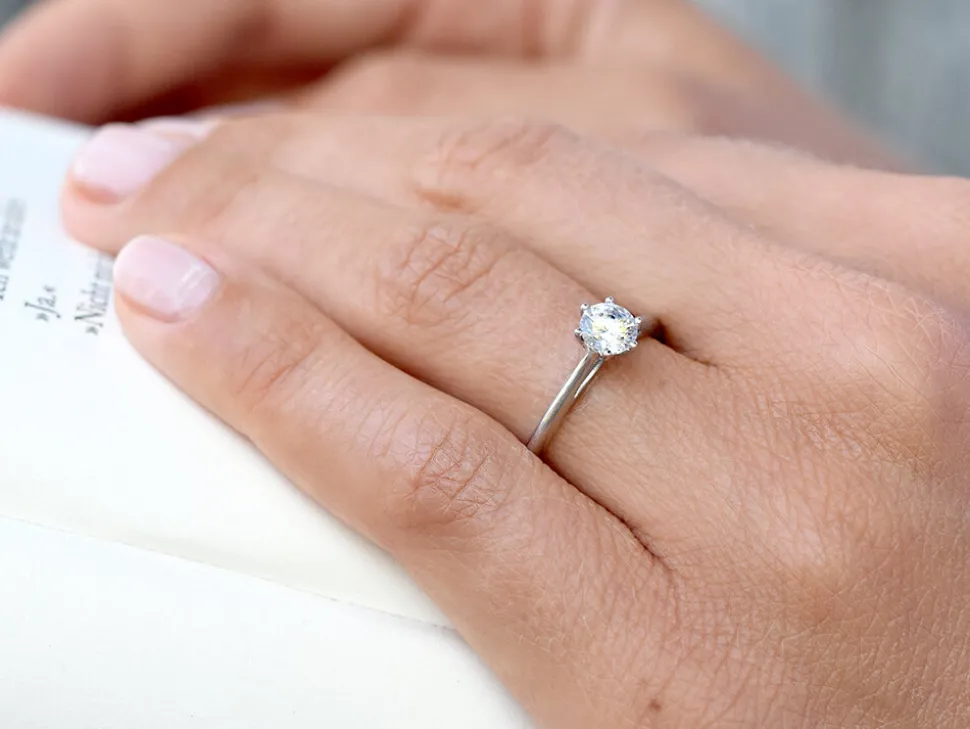 Solitärring Heaven 6 mit Krappenfassung und Labordiamant
