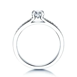 Solitärring Modern Pavé mit funkelnden Diamanten