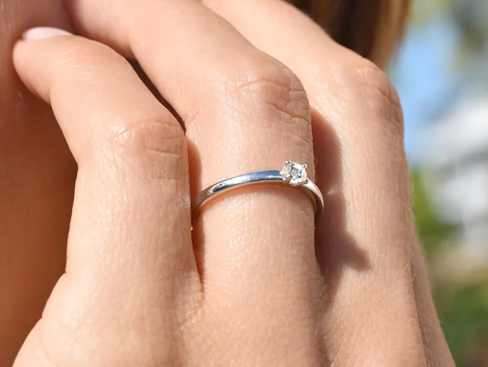Solitärring Modern Petite