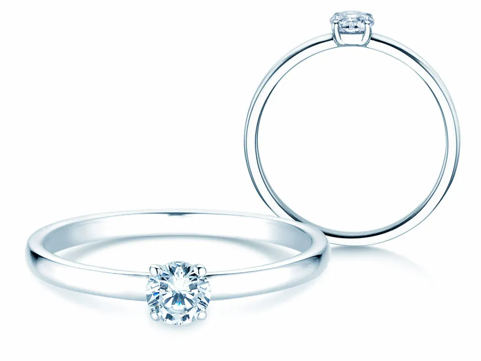 Solitärring Pure mit Diamant