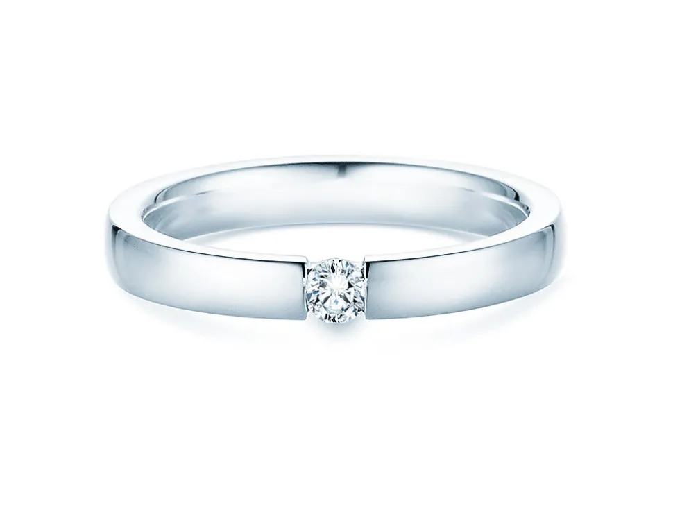 Spannring Infinity mit Diamant