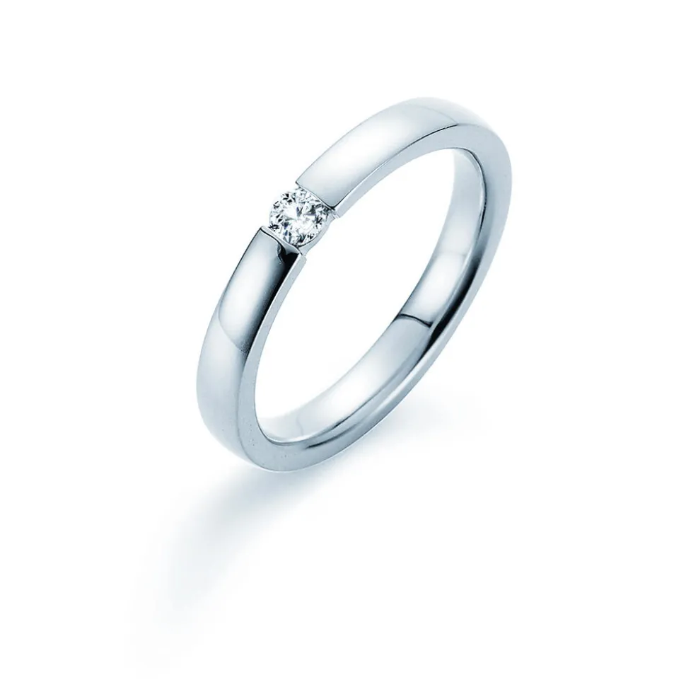 Spannring Infinity mit Diamant