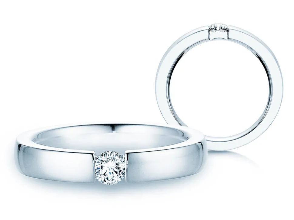Spannring Infinity mit Labordiamant