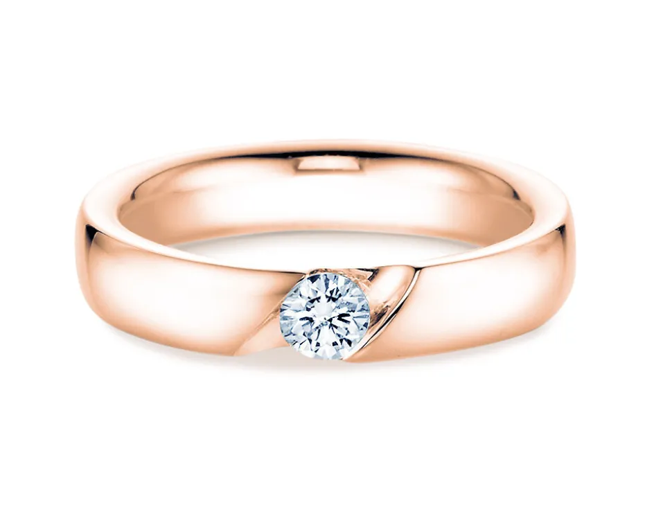 Spannring Italic mit Diamant