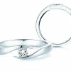 Spannring Twist mit Diamant