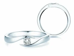 Spannring Twist mit Diamant
